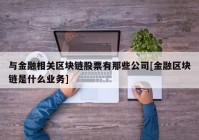 与金融相关区块链股票有那些公司[金融区块链是什么业务]