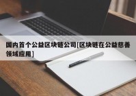 国内首个公益区块链公司[区块链在公益慈善领域应用]